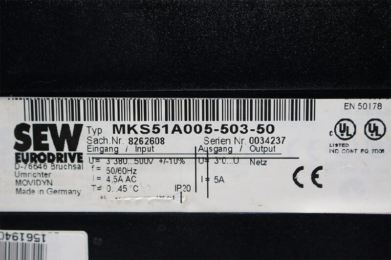 SEW MKS51A005-503-50 Servo Drive 8262608