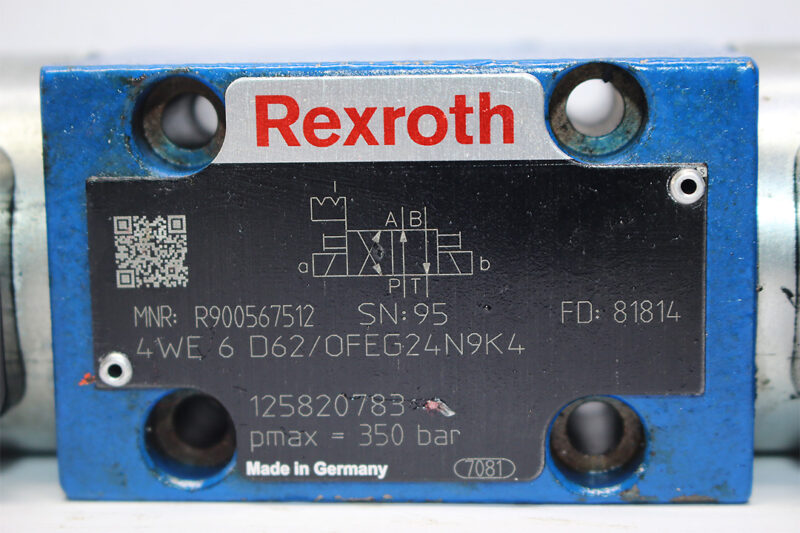 REXROTH R900567512 DIRECTIONAL CONTROL VALVE 4WE 6 D62/OFEG24N9K4