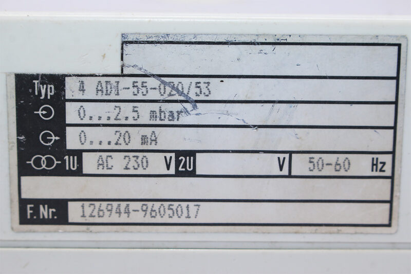 JUMO 4 ADI-55-020/53 DIFFERENTIAL PRESSURE TRANSMITTER 0…2.5 mbar