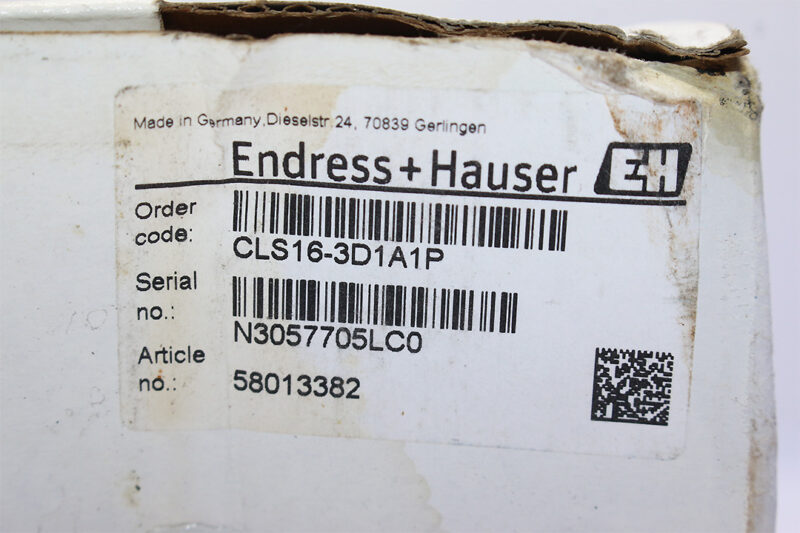 Endress+Hauser CLS16-3D1A1P CONDUCTIVITY SENSOR