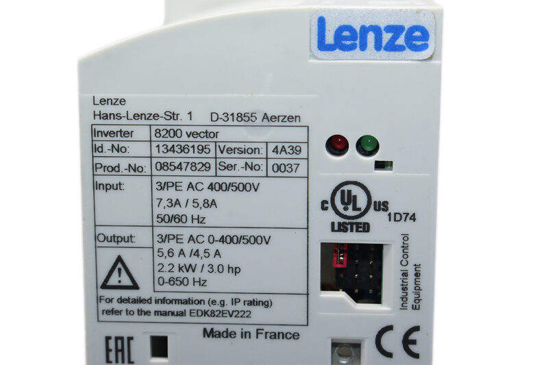 LENZE E82EV2224C FREQUENCY INVERTER 2.2 kW