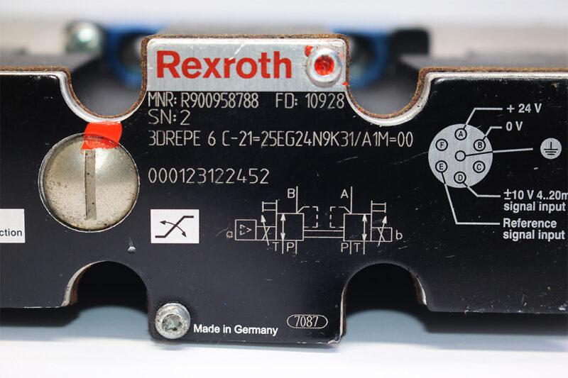 REXROTH R900958788 PROPORTIONAL PRESSURE REDUCING VALVE 3DREPE6C-21=25EG24N9K31/A1M=00