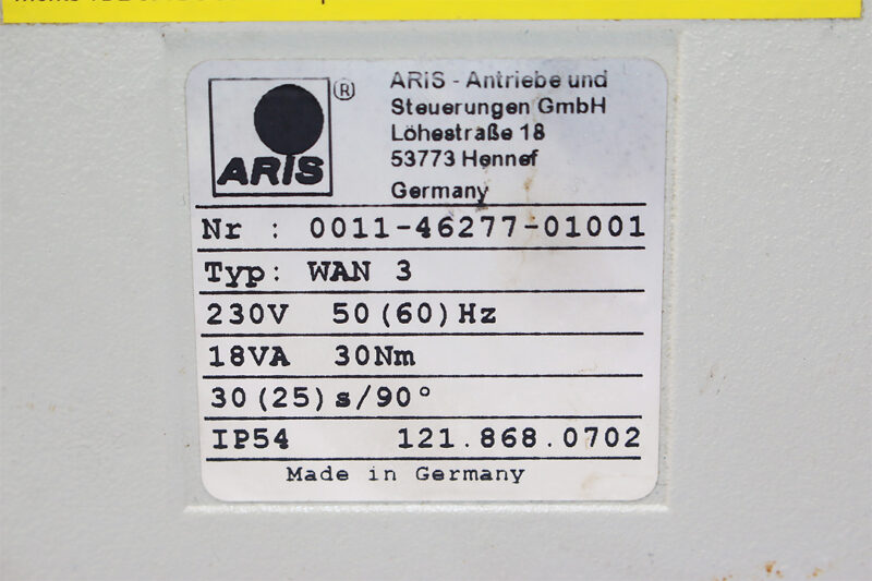 ARIS WAN 3 ELECTRICAL ACTUATOR 0011-46277-01001