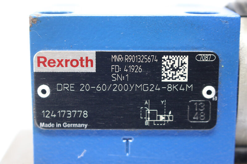 REXROTH R901325674 PROPORTIONAL PRESSURE REDUCING VALVE DRE20-60/200YMG24-8K4M