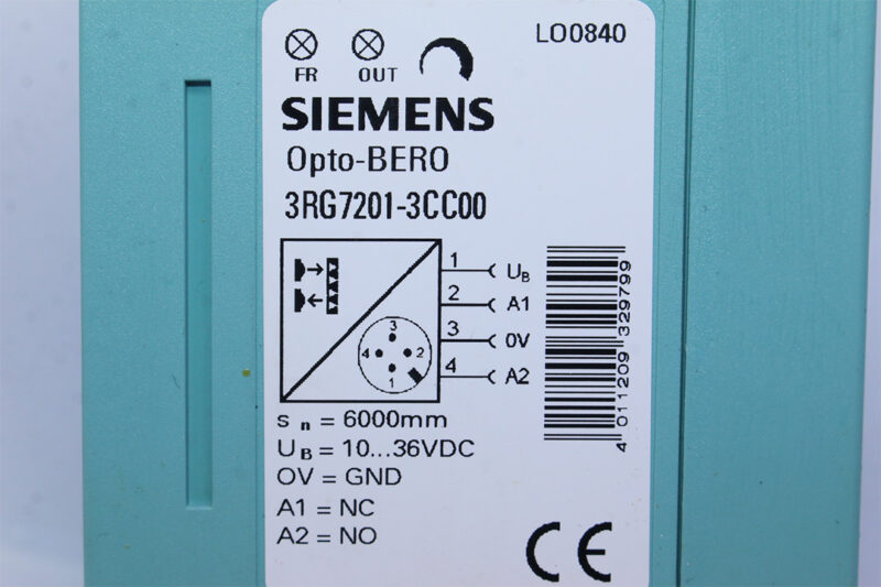 SIEMENS 3RG7201-3CC00 PHOTOELECTRIC RETRO-REFLECTIVE SENSOR