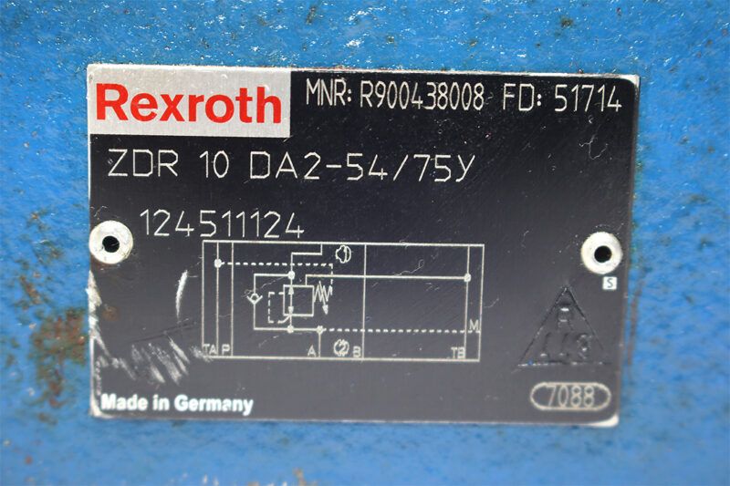 REXROTH R900438008 PRESSURE REDUCING VALVE ZDR 10 DA2-54/75Y