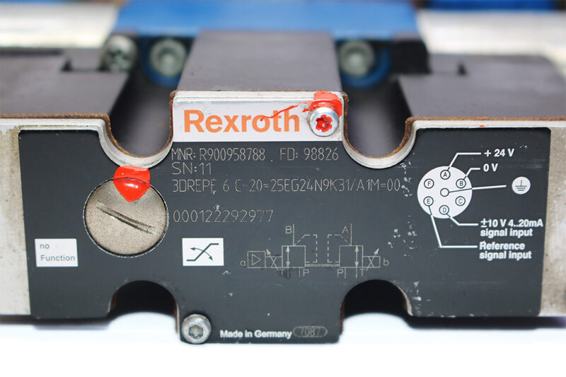 REXROTH R900958788,3DREPE6C-20=25EG24N9K31/A1M=00 PROPORTIONAL PRESSURE REDUCING VALVE R901127159