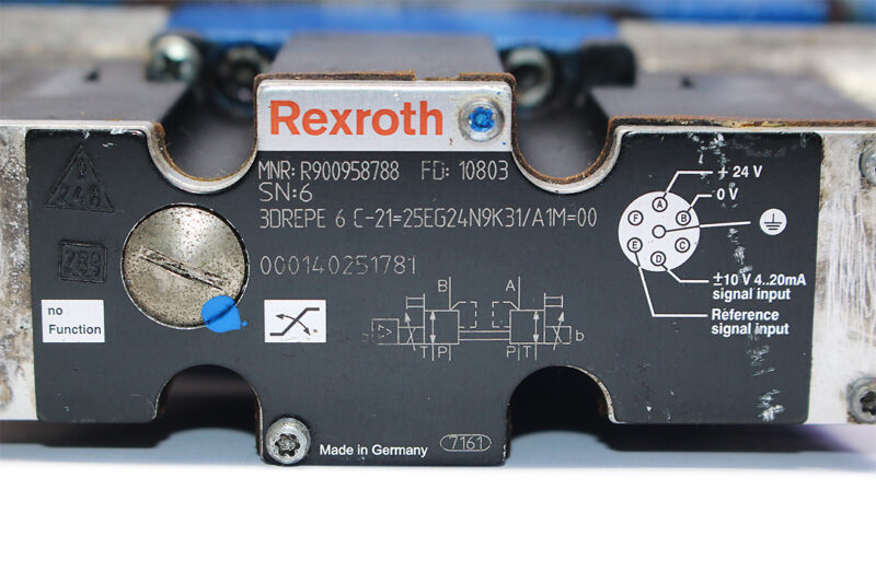 REXROTH R900958788,3DREPE6C-21=25EG24N9K31/A1M=00 PROPORTIONAL PRESSURE REDUCING VALVE R900732106