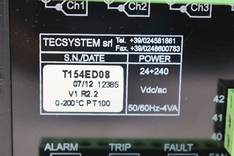 TECSYSTEM T154 ED08 TEMPERATURE CONTROLLER