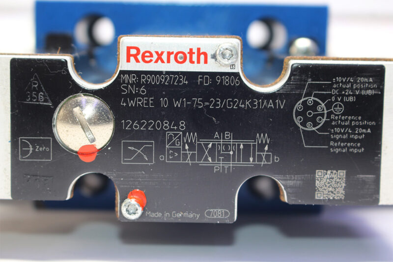 REXROTH R900927234 PROPORTIONAL DIRECTIONAL VALVE 4WREE10W1-75-23/G24K31/A1V