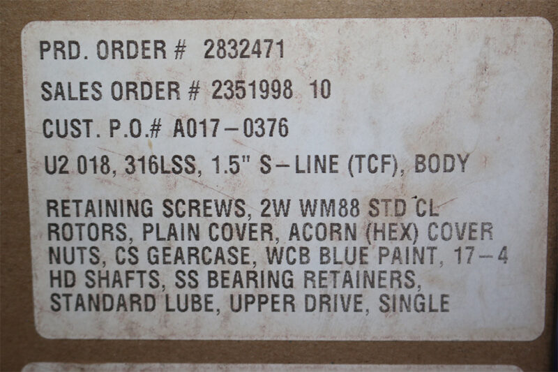 SPX 018 U2 POSITIVE DISPLACEMENT PUMP