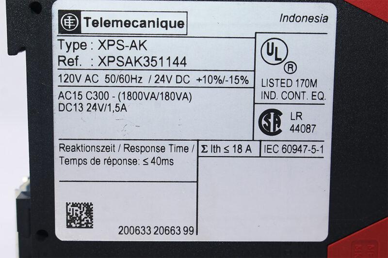 TELEMECANIQUE XPSAK351144 EMERGENCY STOP