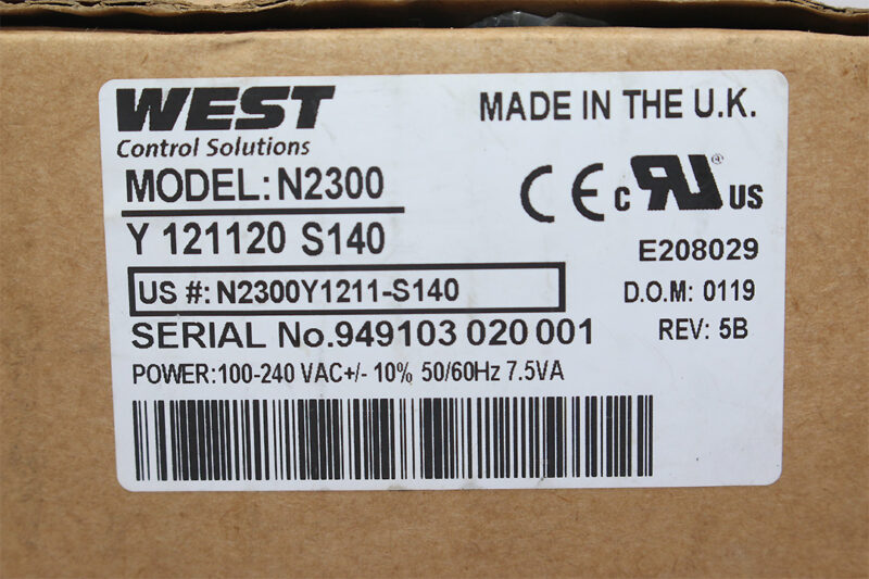 WEST N2300 TEMPERATURE CONTROLLER Y121120S140