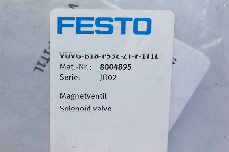 FESTO VUVG-B18-P53E-ZT-F-1T1L Air solenoid valve 8004895