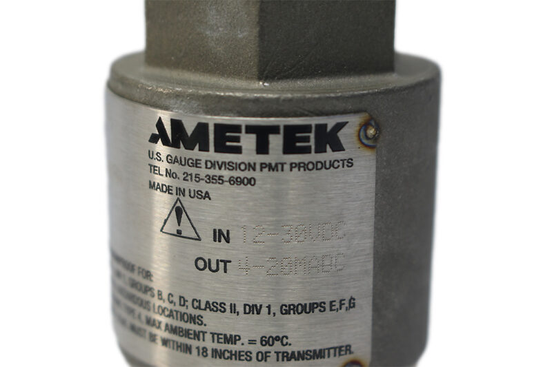 AMETEK 831 PRESSURE TRANSMITTER 831TG3000BLS 0...3000 PSI