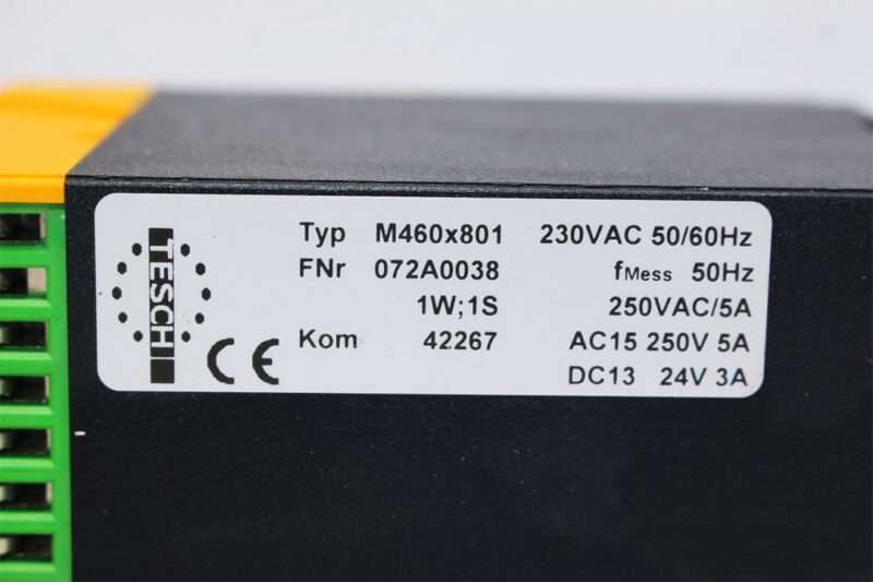 TESCH M460X801 VOLTAGE CURRENT SENSING RELAY