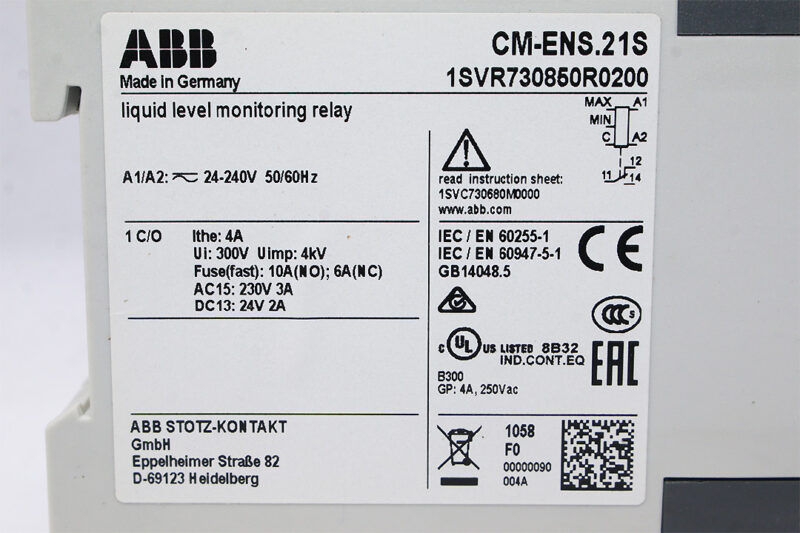 ABB CM-ENS.21S Liquid level monitoring relay 1SVR730850R0200 - Image 3