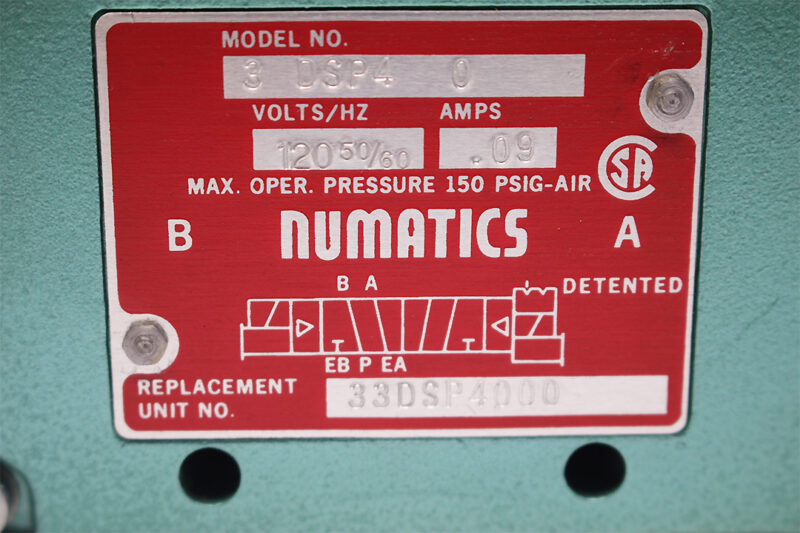 NUMATICS 3DSP40 SOLENOID VALVE 33DSP4000