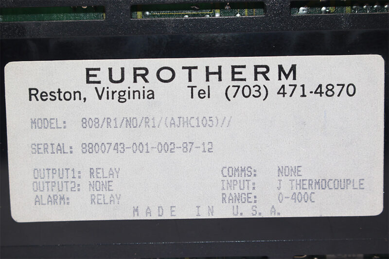 EUROTHERM 808/R1/NO/R1/(AJHC105)// TEMPERATURE CONTROLLER