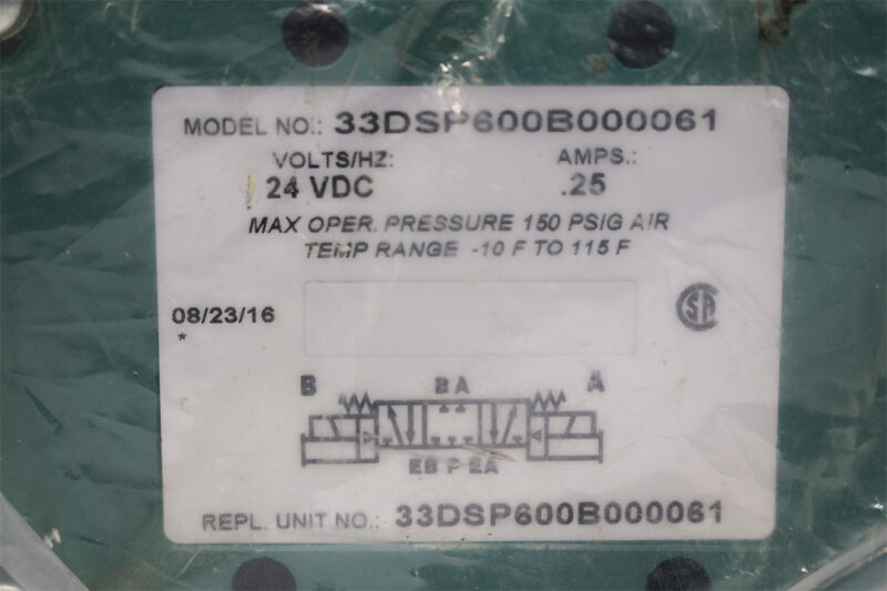 NUMATICS 33DSP600B000061 SOLENOID VALVE