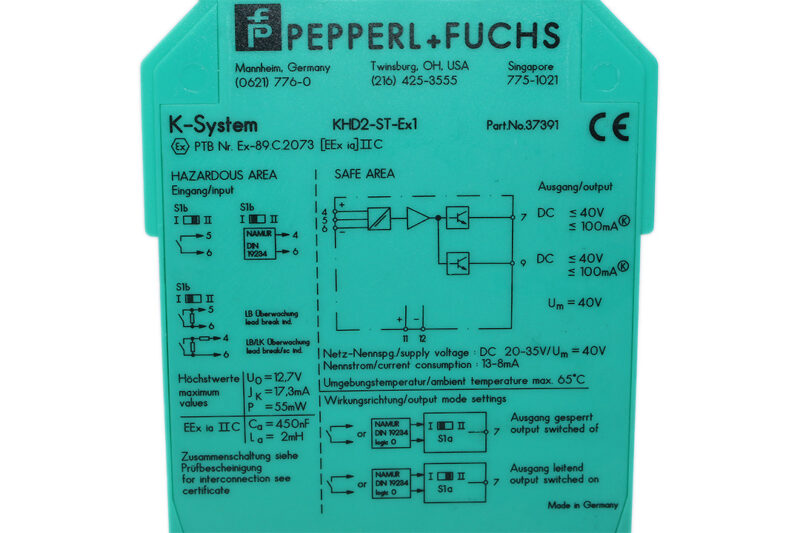 PEPPERL+FUCHS KHD2-ST-EX1 ISOLATED SWITCH AMPLIFIER 37391