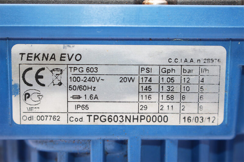 SEKO TEKNA EVO TPG 603 DIGITAL DOSING PUMP TPG603NHP0000