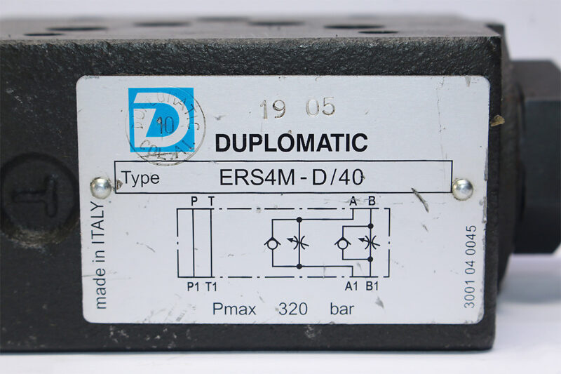 DUPLOMATIC ERS4M-D/40 FLOW RESTRICTOR VALVE