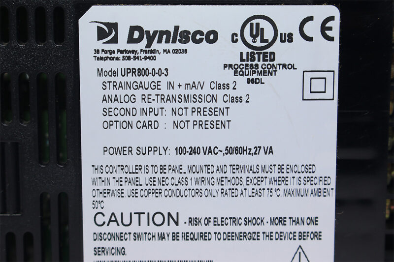 DYNISCO UPR800-0-0-3 DIGITAL CONTROLLER