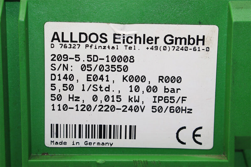 ALLDOS EICHLER DDI 209-5.5D-10008 DIGITAL DOSING PUMP - Image 2