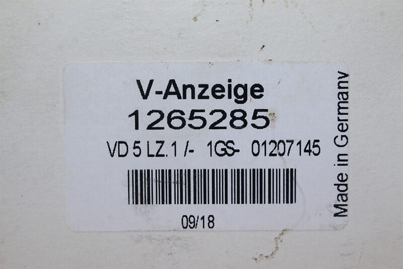 HYDAC VD 5 LZ.1 CLOGGING INDICATOR 317060