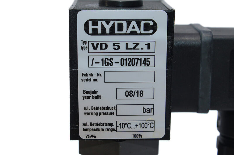 HYDAC VD 5 LZ.1 CLOGGING INDICATOR 317060