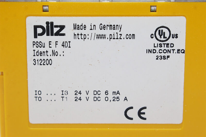 PILZ PSSU E F 4DI ELECTRONIC MODULE 312200