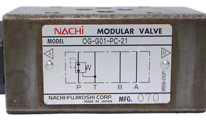 NACHI OG-G01-PC-21 FLOW REGULATOR MODULAR VALVE