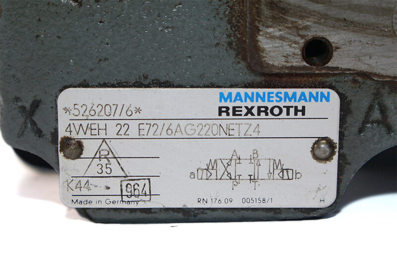 REXROTH 4WEH22E72/6AG220NETZ4 PILOT OPERATED DIRECTIONAL VALVE