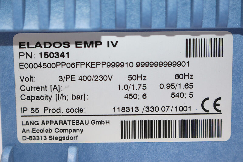 ELADOS EMP IV 150341 DIAPHRAGM DOSING PUMP E0004500PP06FPKEPP999910 999999999901 - Image 3