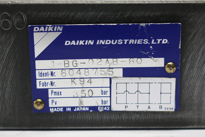 DAIKIN J-BG-02AB-60 PRESSURE REDUCING VALVE 6048755