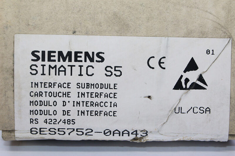 SIEMENS 6ES5752-0AA43 INTERFACE MODULE