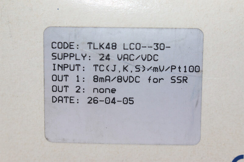 TECNOLOGIC TLK48 LCO-30 DIGITAL ELECTRONIC CONTROLLER