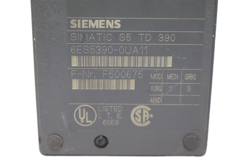 SIEMENS 6ES5390-0UA11 TEXT DISPLAY SIMATIC S5 TD 390