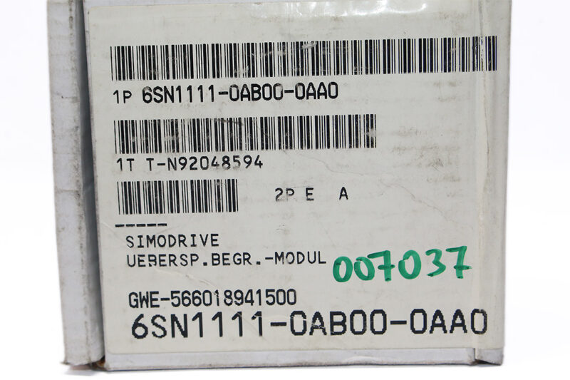 SIEMENS 6SN1111-0AB00-0AA0 SIMODRIVE 611 SURGE ARRESTER