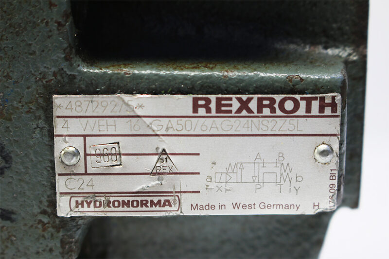 REXROTH 4WEH 16 GA50/6AG24NS2Z5L PILOT OPERATED DIRECTIONAL VALVE