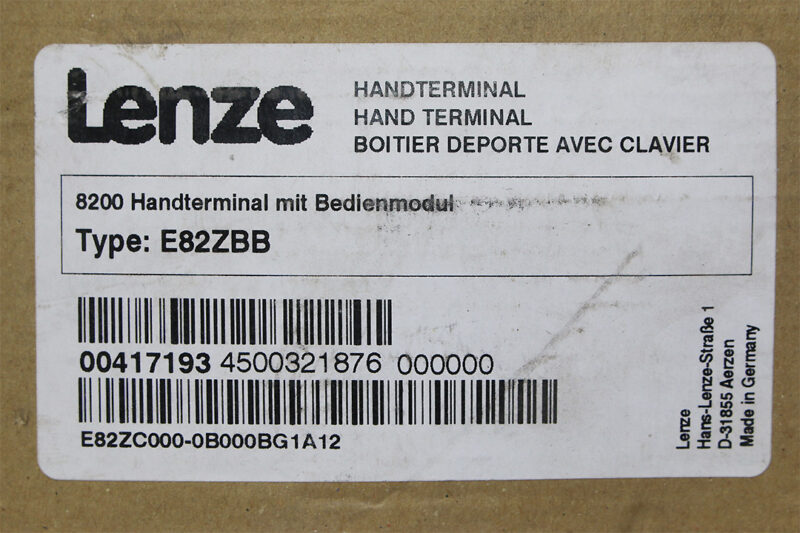 LENZE E82ZBB HAND HELD DIAGNOSIS TERMINAL WITH KEYPAD