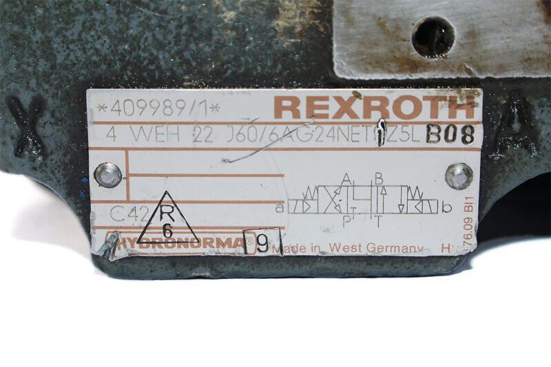 REXROTH 4WEH 22 J60/6AG24NETZ5LB08 PILOT OPERATED DIRECTIONAL VALVE