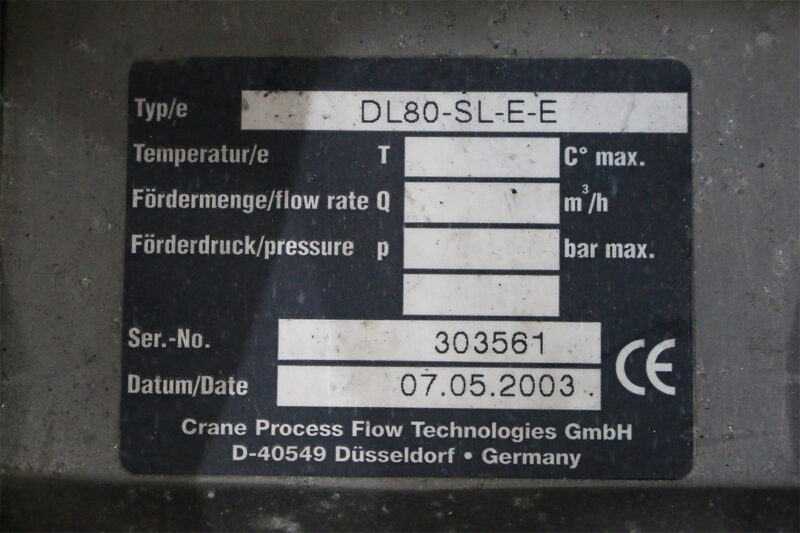 Crane Process Flow Technologies DL80-SL-E-E DIAPHRAGM PUMP