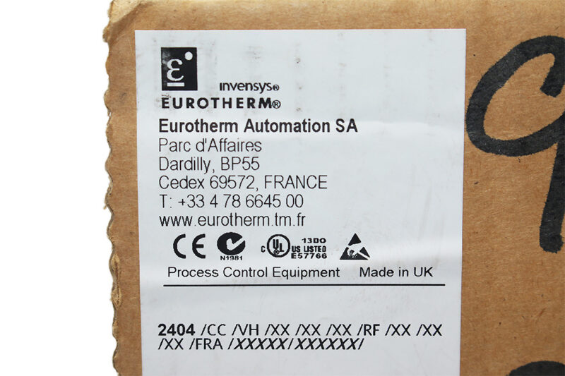 EUROTHERM 2404 TEMPERATURE CONTROLLER 2404/CC/VH/XX/XX/XX/RF/XX/XX/XX/FRA/XXXXX/XXXXXX/