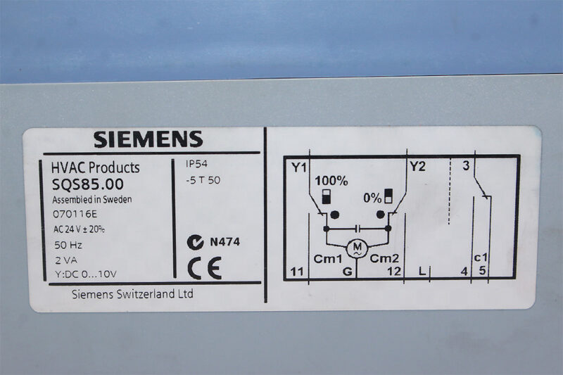 SIEMENS SQS85.00 ELECTRONIC VALVE ACTUATOR