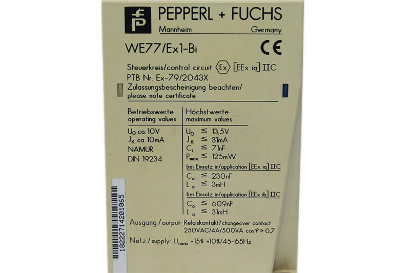PEPPERL+FUCHS WE77/EX1-BI AMPLIFIER SWITCH
