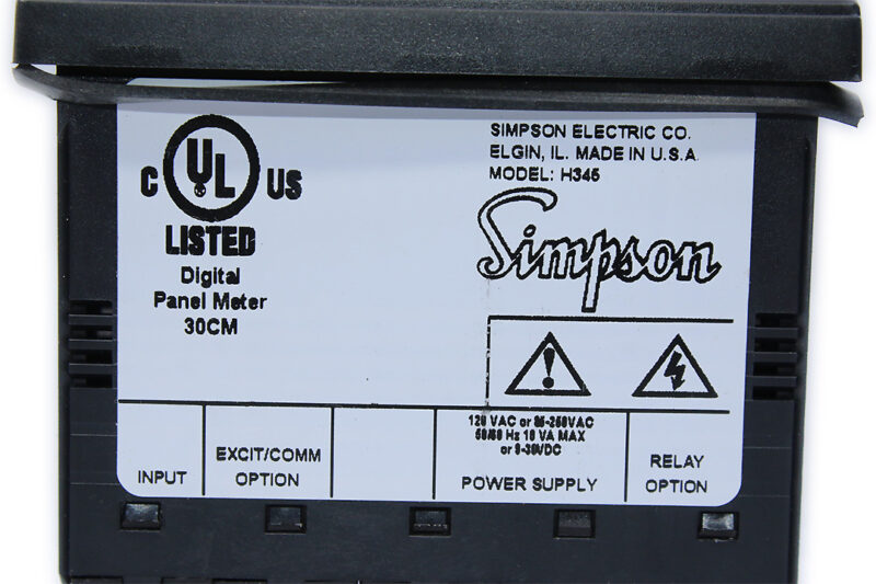 SIMPSON H345266040 PANEL METER - Image 4