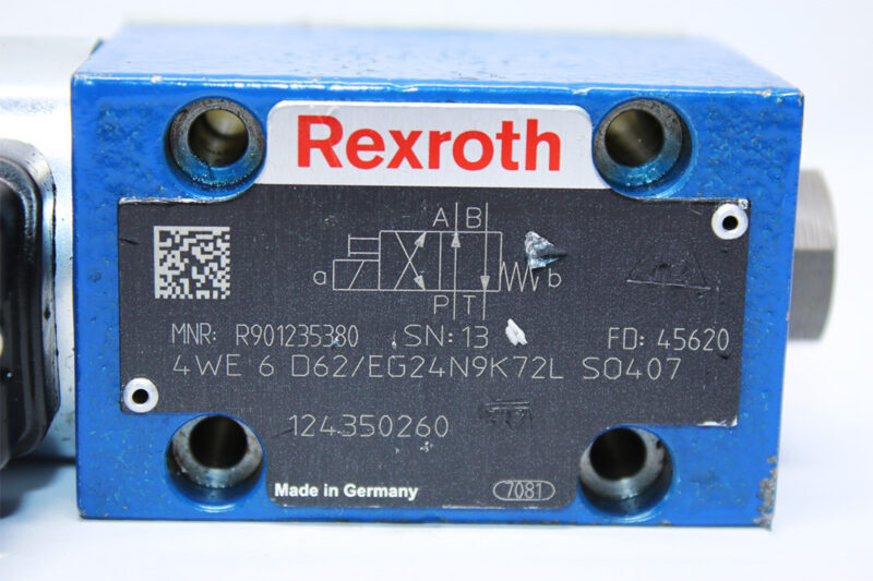 REXROTH R901235380 DIRECTIONAL CONTROL VALVE 4WE6D62/EG24N9K72LSO407