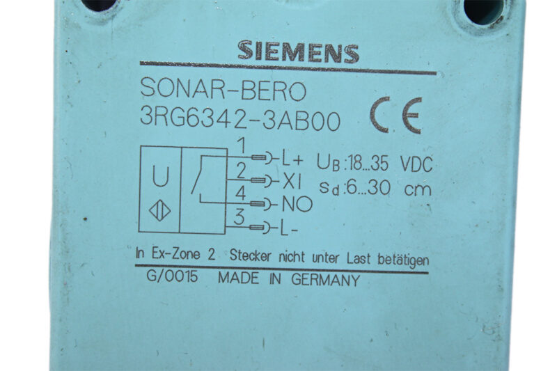 SIEMENS 3RG6342-3AB00 SONAR-BERO ULTRASONIC SENSOR